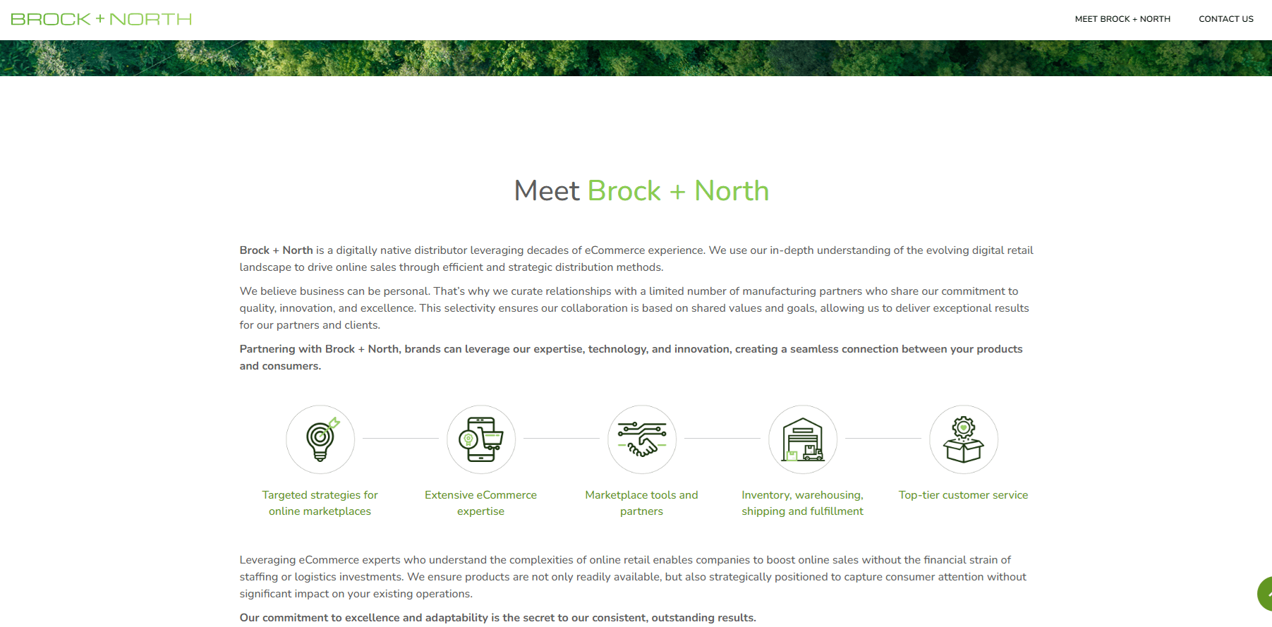 One-page landing page example